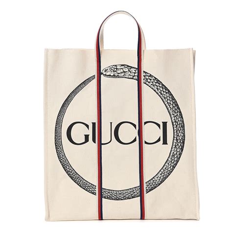 gucci ouroboros print tote|GUCCI Cotton Ouroboros.